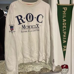 Mens XXL White Rocawear Crewneck Sweatshirt